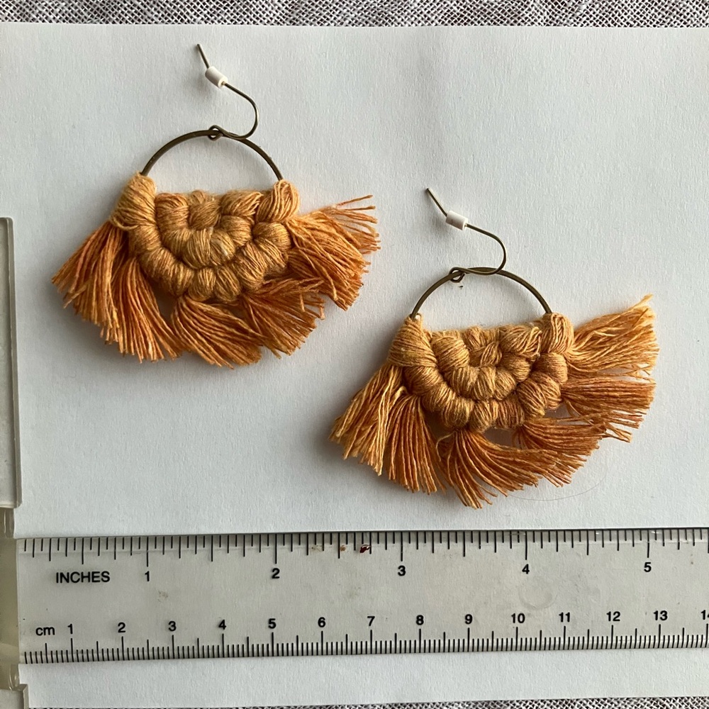 Summery Tassel Earrings in Orange